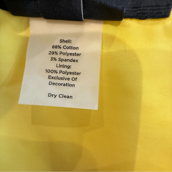 Talbots‎ 2-Piece Set Cotton Stretch Yellow Dot Jacquard Blazer & Skirt Sz 12 EUC - Picture 14 of 15